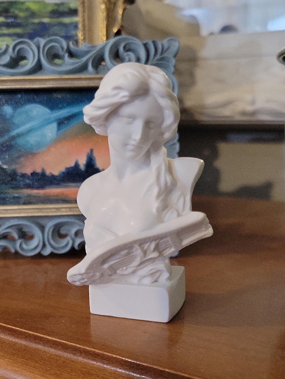 White Decorative Classical Bust Sculpture - Home Art